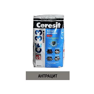 Затирка для швов цементная Церезит CE 33 Comfort антрацит фольга (5 кг)